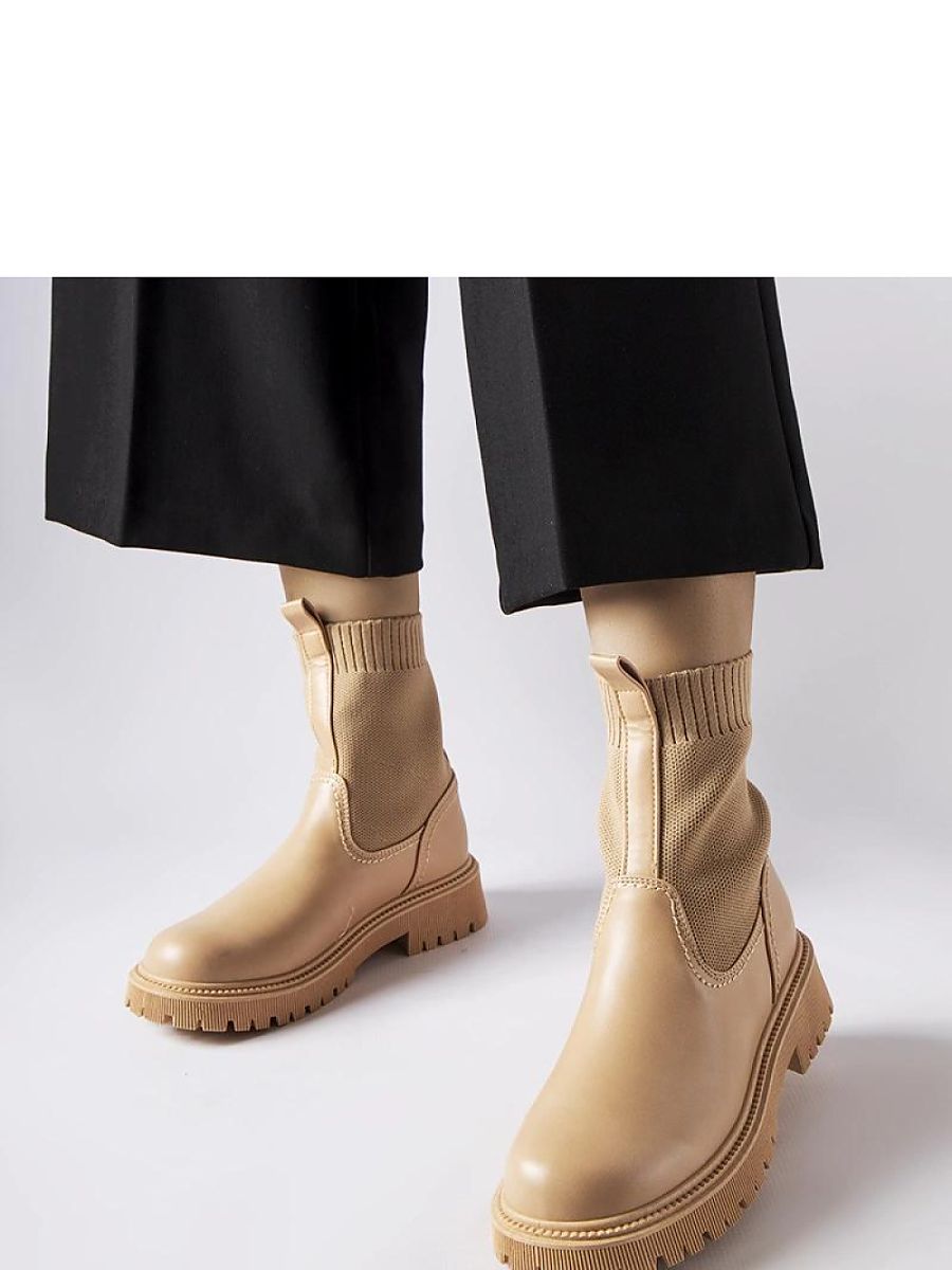 Beżowe botki eko-zamsz Big Star MM274542 - Solea - obrazek 2