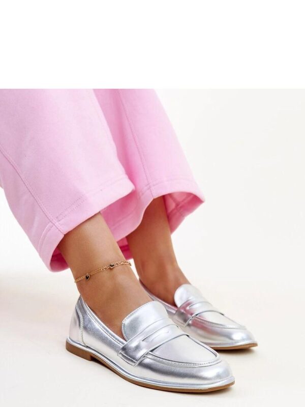 Srebrne klasyczne mokasyny Nasia - Solea