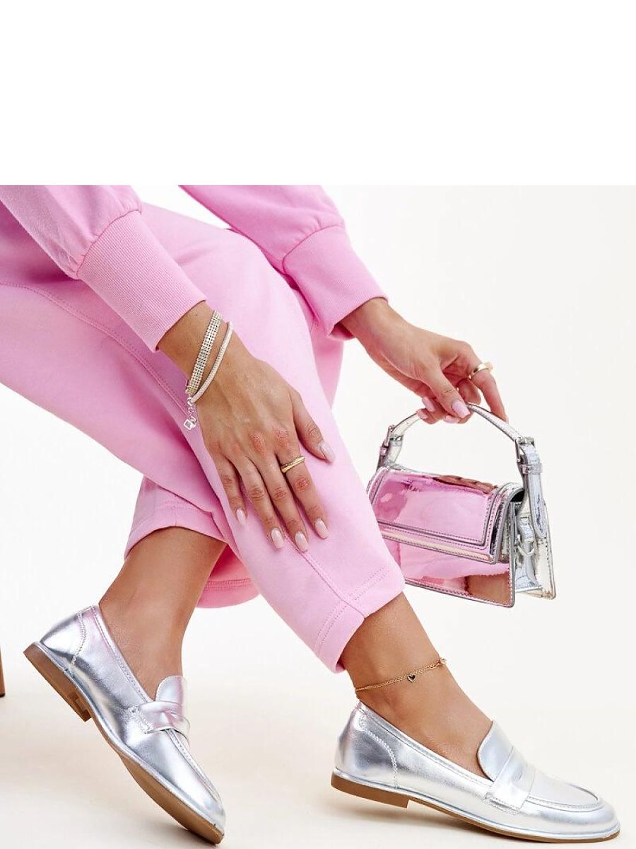 Srebrne klasyczne mokasyny Nasia - Solea - obrazek 2