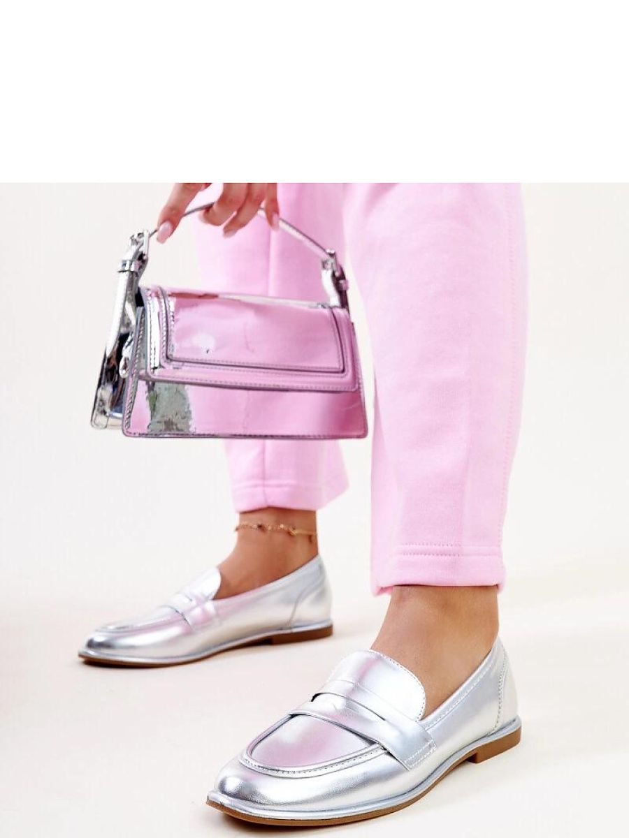 Srebrne klasyczne mokasyny Nasia - Solea - obrazek 3