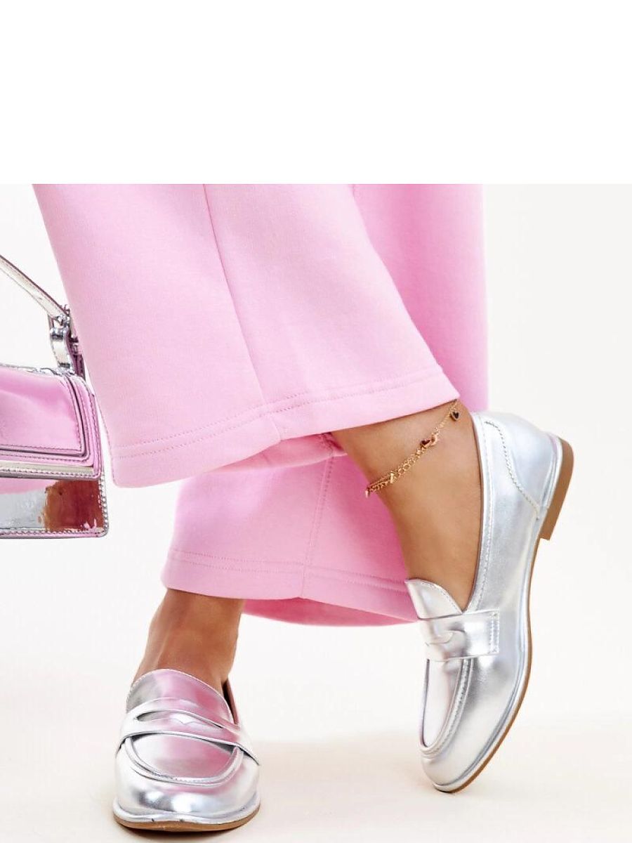 Srebrne klasyczne mokasyny Nasia - Solea - obrazek 4