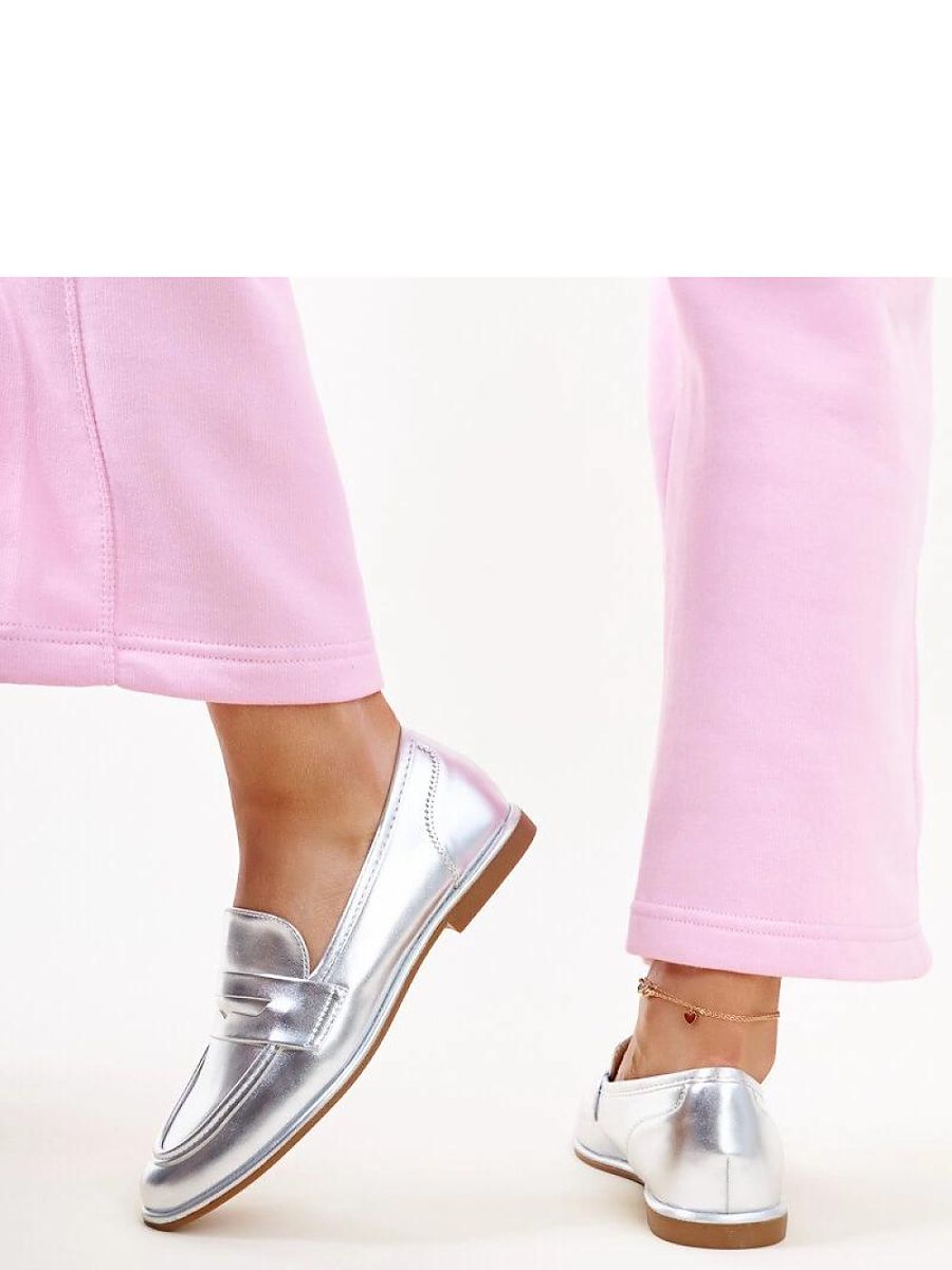 Srebrne klasyczne mokasyny Nasia - Solea - obrazek 6