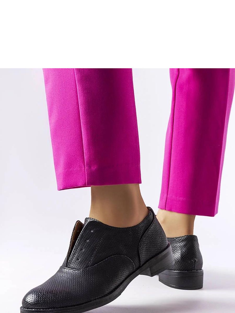 Czarne półbuty perforowane Kairaouani - Solea - obrazek 2