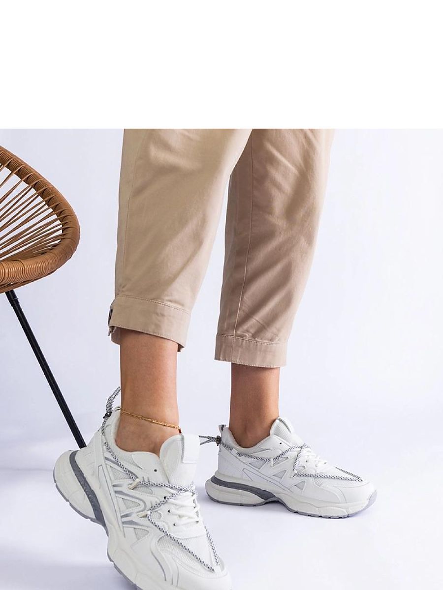 Białe damskie sneakersy na masywnej podeszwie Colunga - Solea - obrazek 2