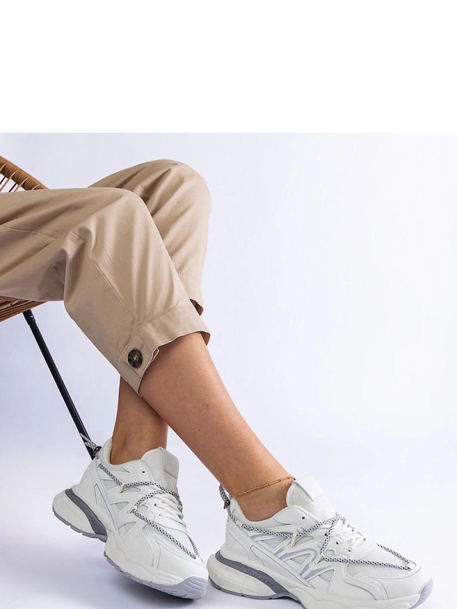 Białe damskie sneakersy na masywnej podeszwie Colunga - Solea - obrazek 3