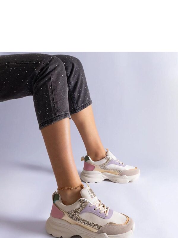Wielokolorowe sneakersy z brokatowymi wstawkami Clorinda - Solea