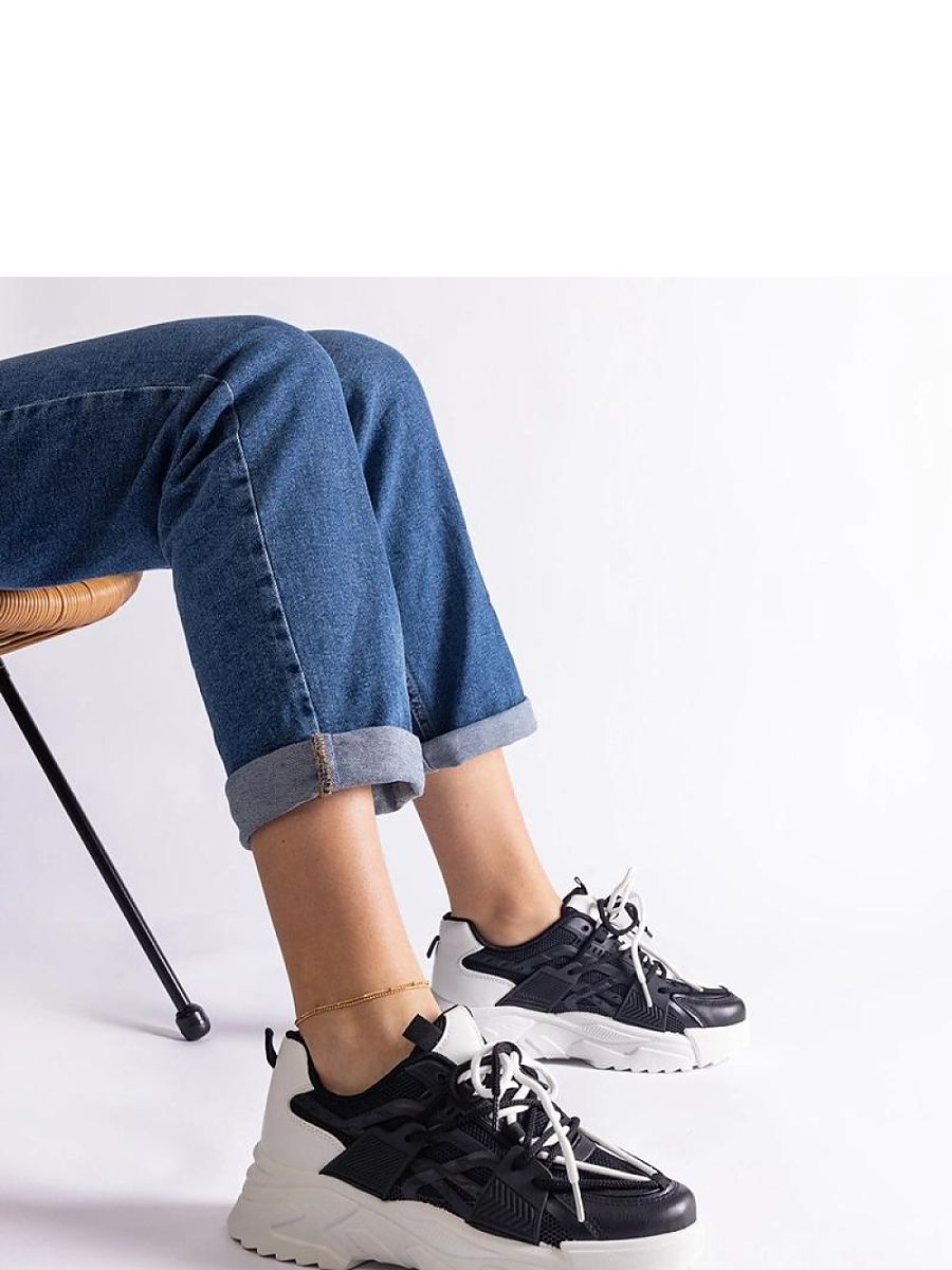 Czarne sneakersy sportowe damskie Alva - Solea - obrazek 3