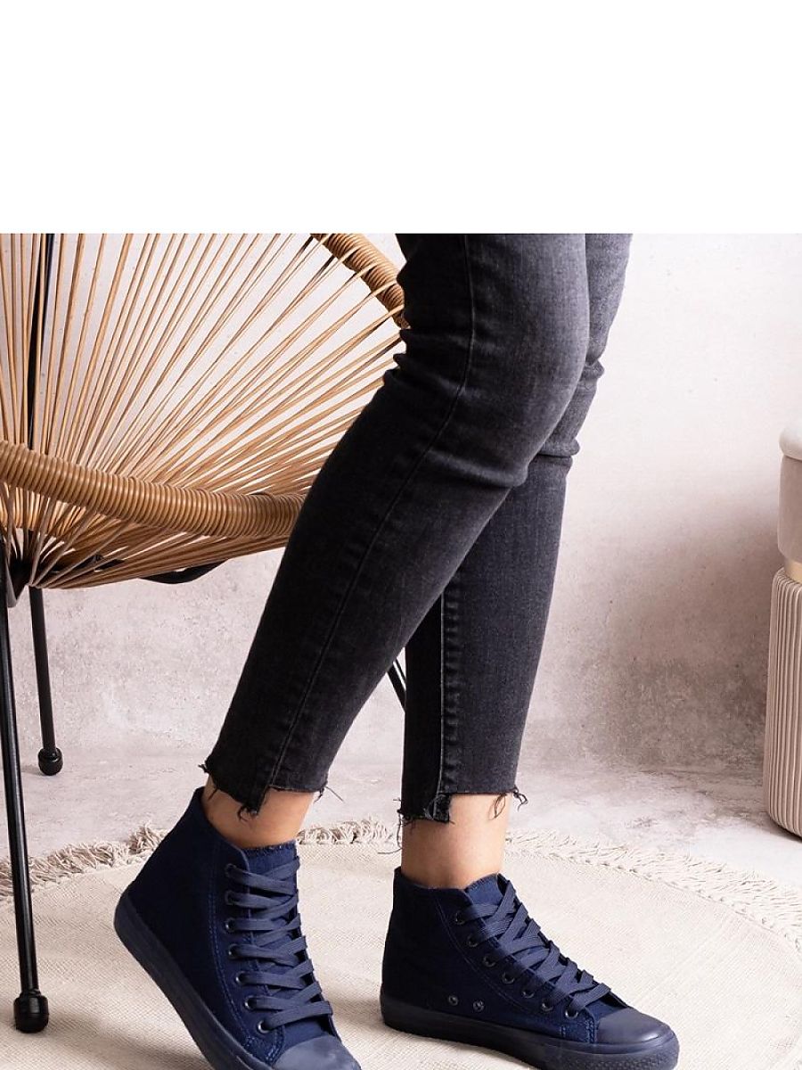 Granatowe wysokie trampki Rafife - Solea