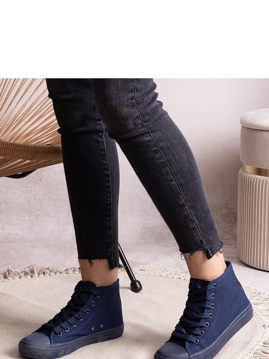 Granatowe wysokie trampki Rafife - Solea - obrazek 2