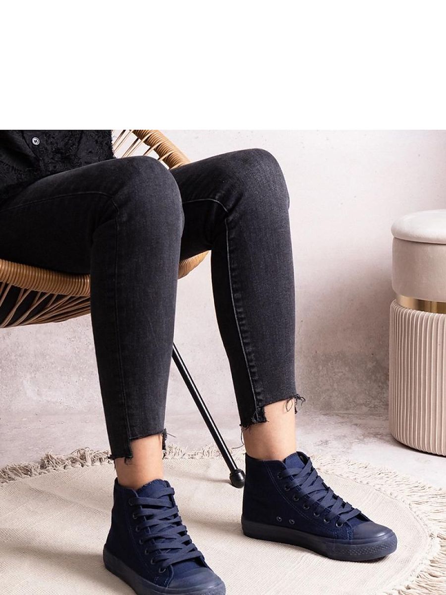 Granatowe wysokie trampki Rafife - Solea - obrazek 4