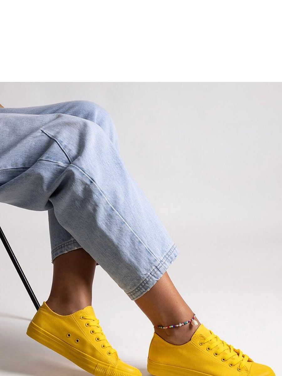 Żółte klasyczne trampki Nudar - Solea - obrazek 2