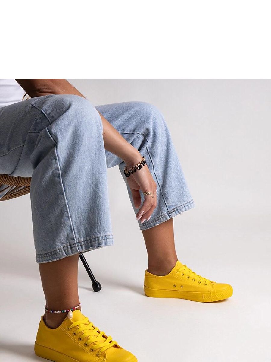 Żółte klasyczne trampki Nudar - Solea - obrazek 3