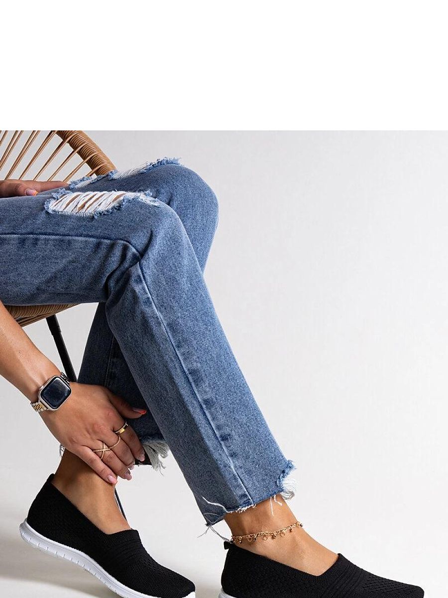 Czarne wsuwane tenisówki Shalha - Solea - obrazek 2