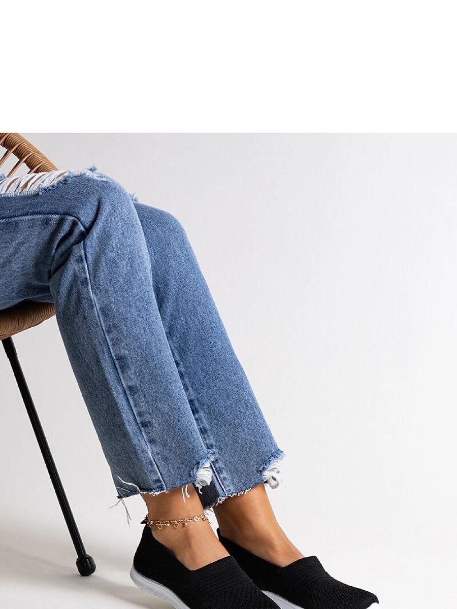 Czarne wsuwane tenisówki Shalha - Solea - obrazek 3