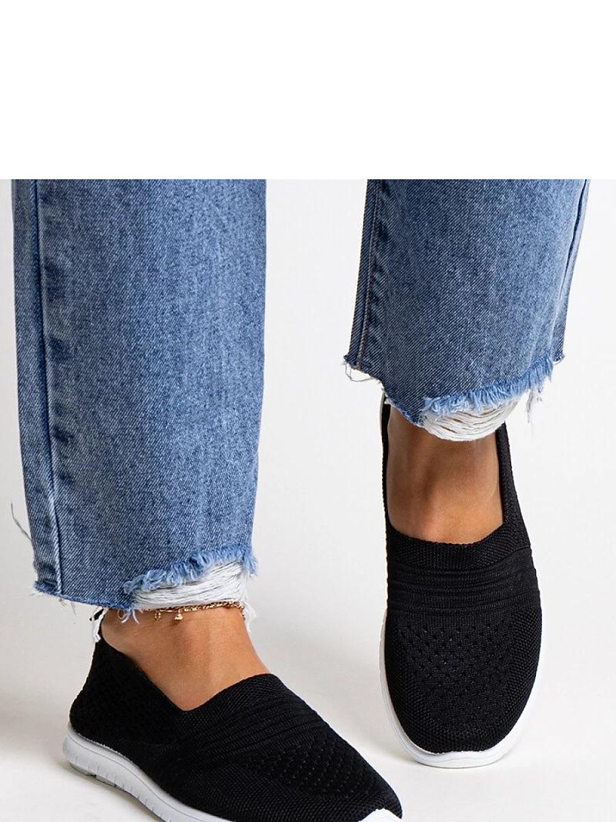 Czarne wsuwane tenisówki Shalha - Solea - obrazek 4