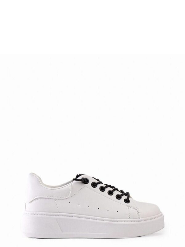 Białe sneakersy z efektownym zdobieniem Asmait - Solea