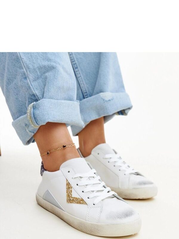 Białe sneakersy z efektem ,,znoszenia`` Gombola - Solea