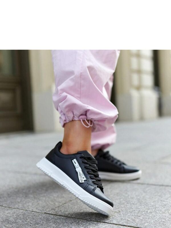 Czarne sneakersy eko skóra Brecht - Solea