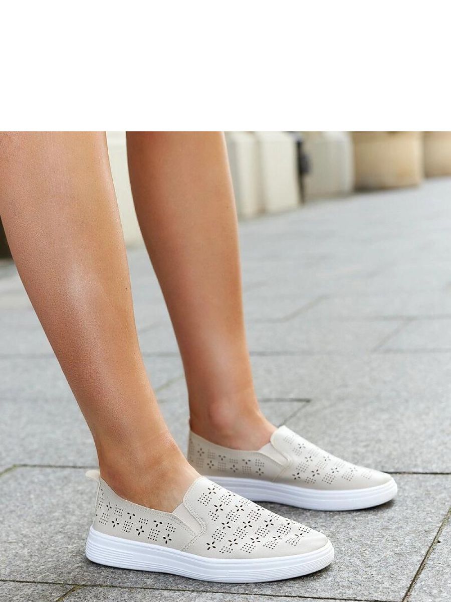 Beżowe wsuwane tenisówki Hilal - Solea