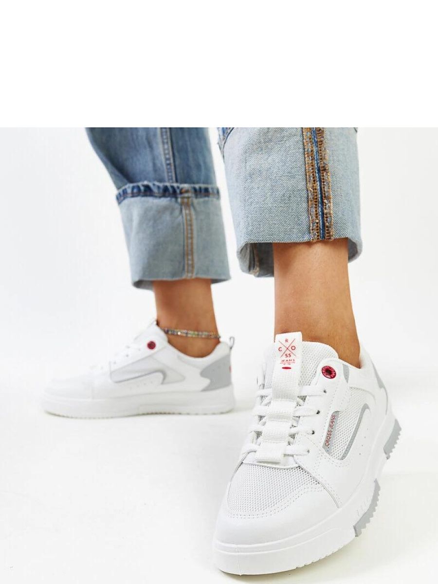 Białe sneakersy damskie CROSS JEANS - Solea - obrazek 3