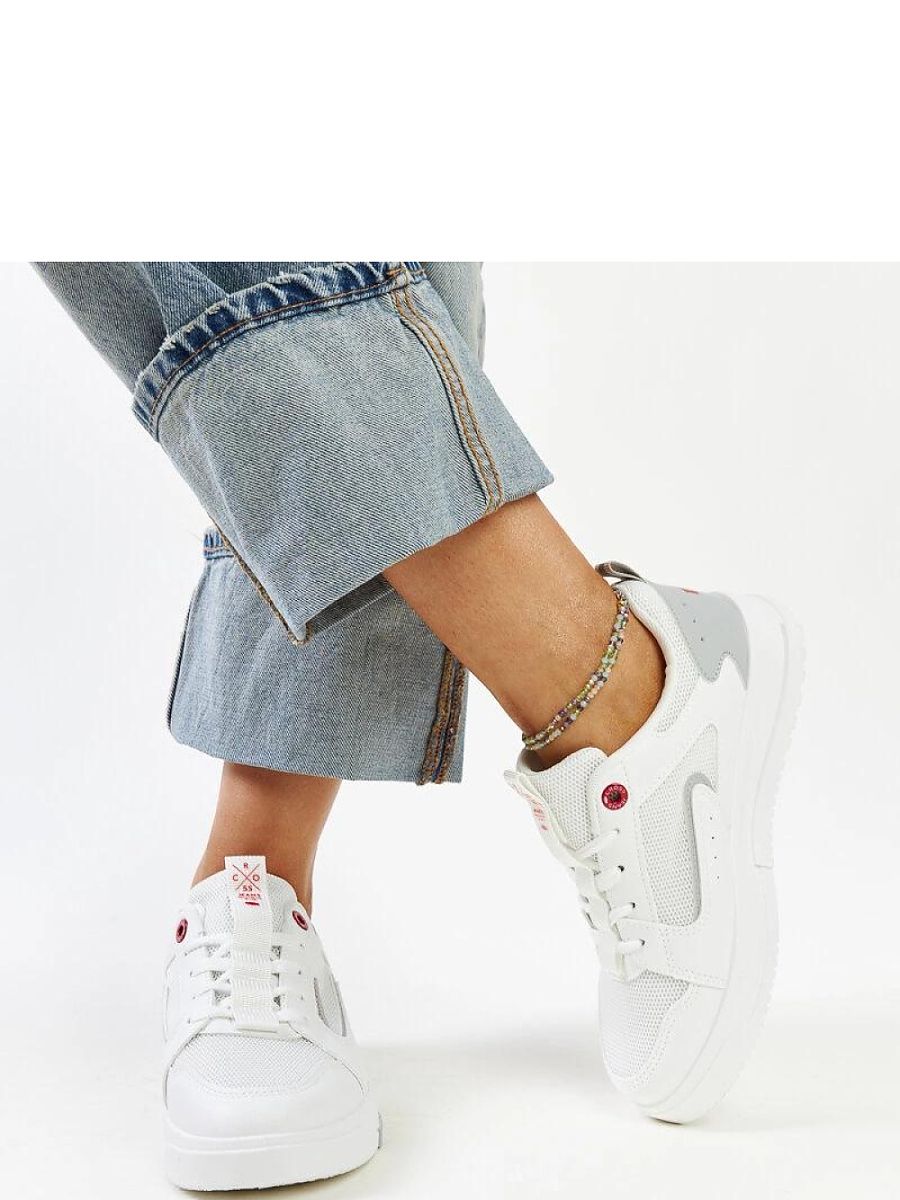 Białe sneakersy damskie CROSS JEANS - Solea - obrazek 4