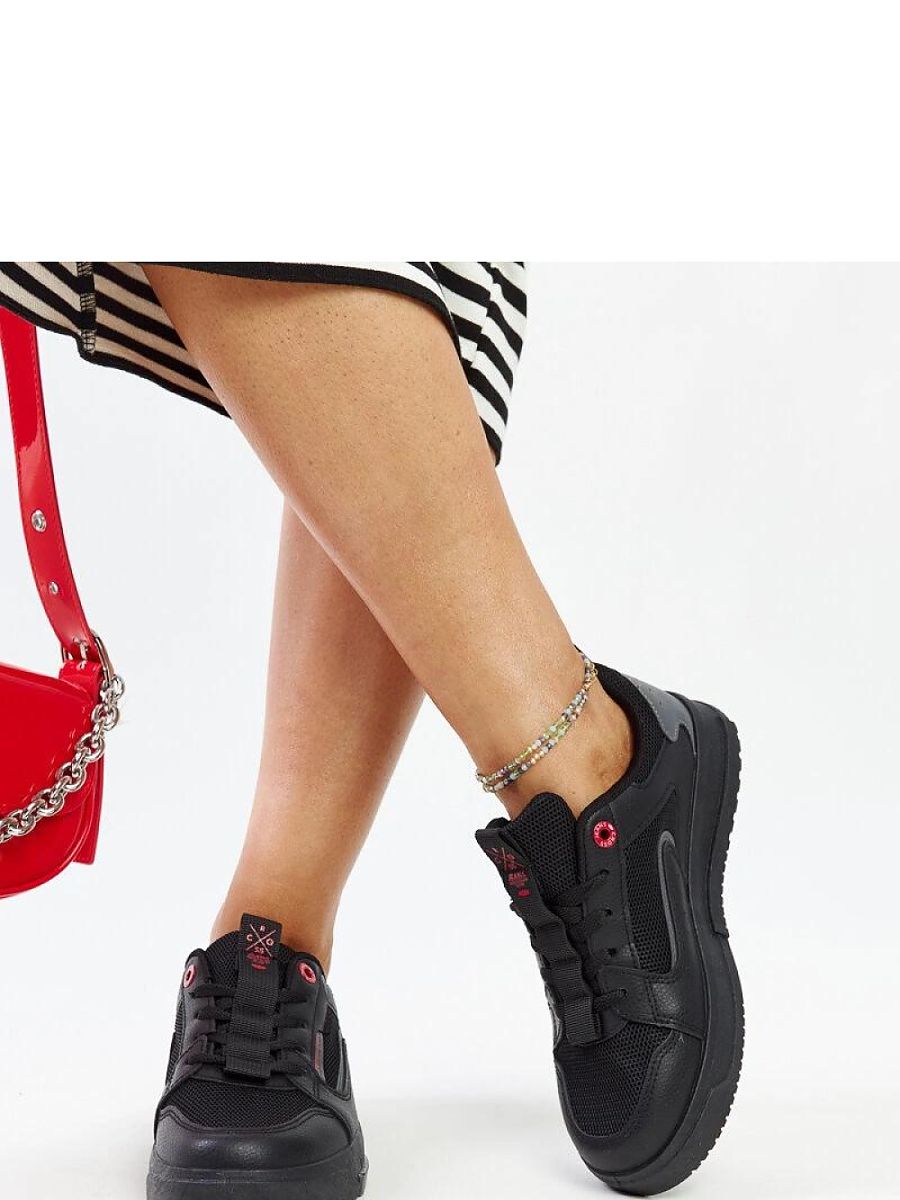 Czarno-szare sneakersy damskie CROSS JEANS LL2R4012C - Solea - obrazek 4