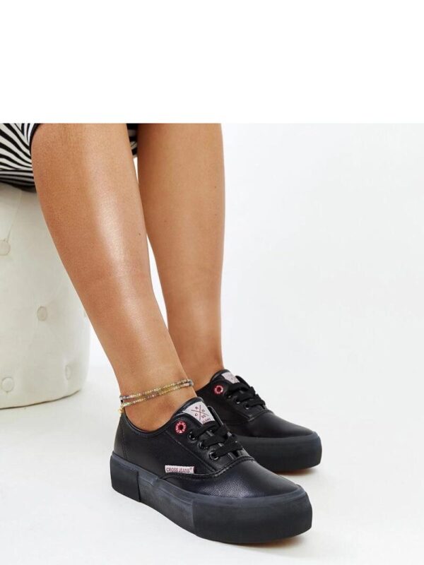 Czarne damskie trampki CROSS JEANS - Solea