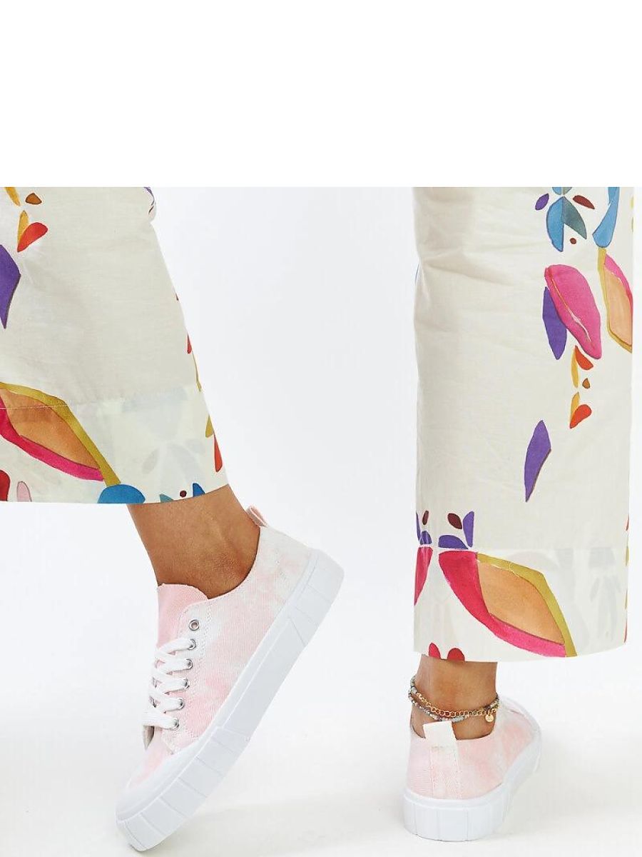 Różowe materiałowe trampki Jerina - Solea - obrazek 4