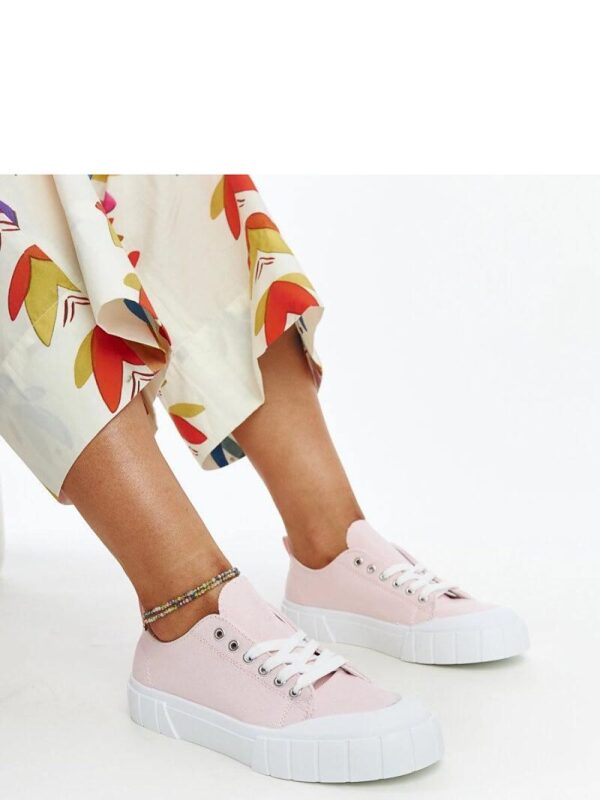 Różowe materiałowe trampki Eduarda - Solea