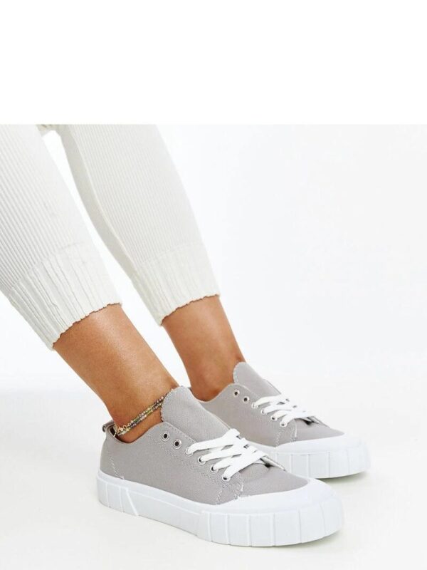 Szare materiałowe trampki Eduarda - Solea