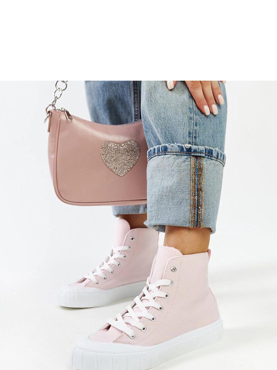 Różowe wysokie trampki Vinka - Solea - obrazek 3