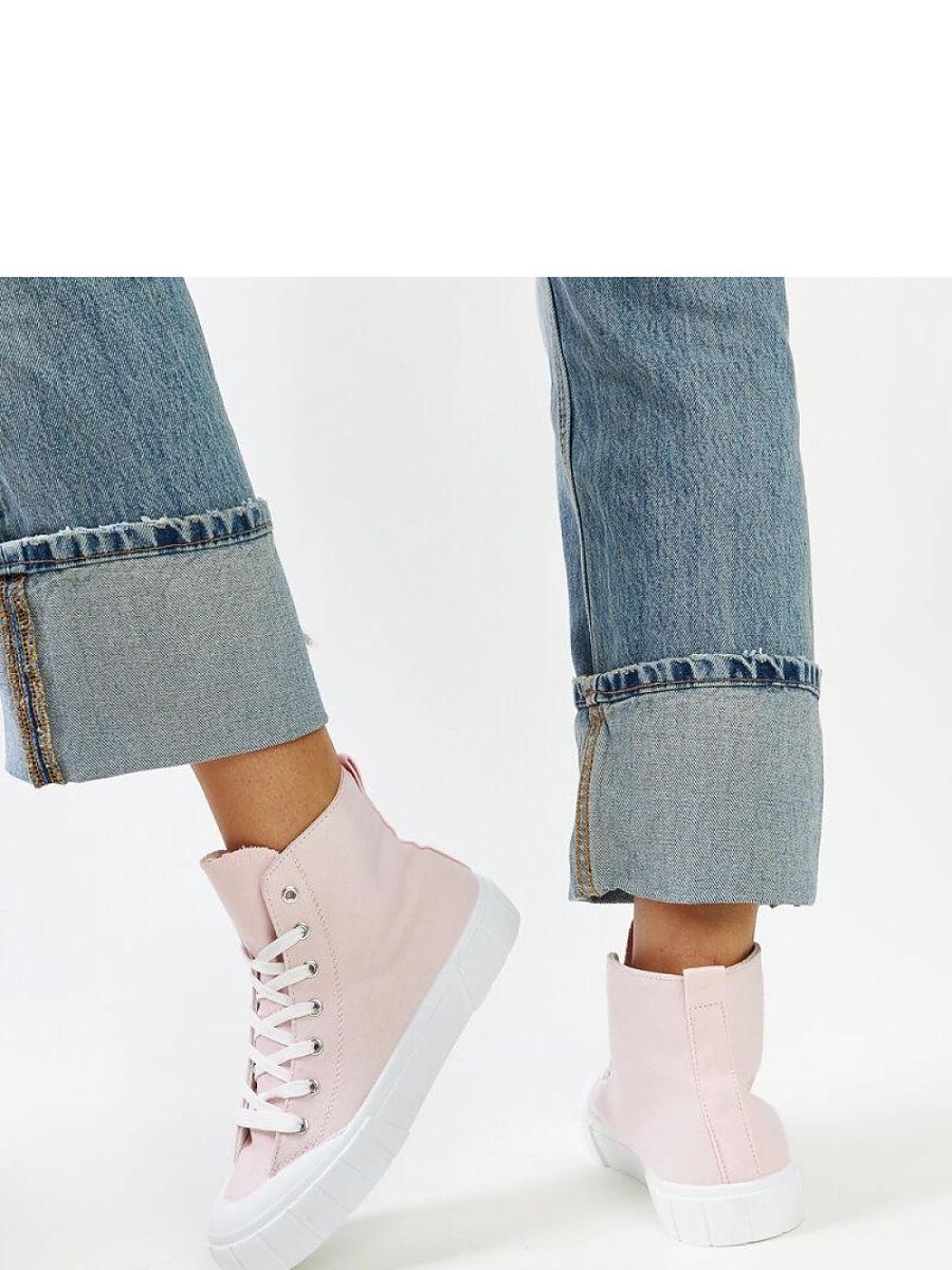 Różowe wysokie trampki Vinka - Solea - obrazek 4