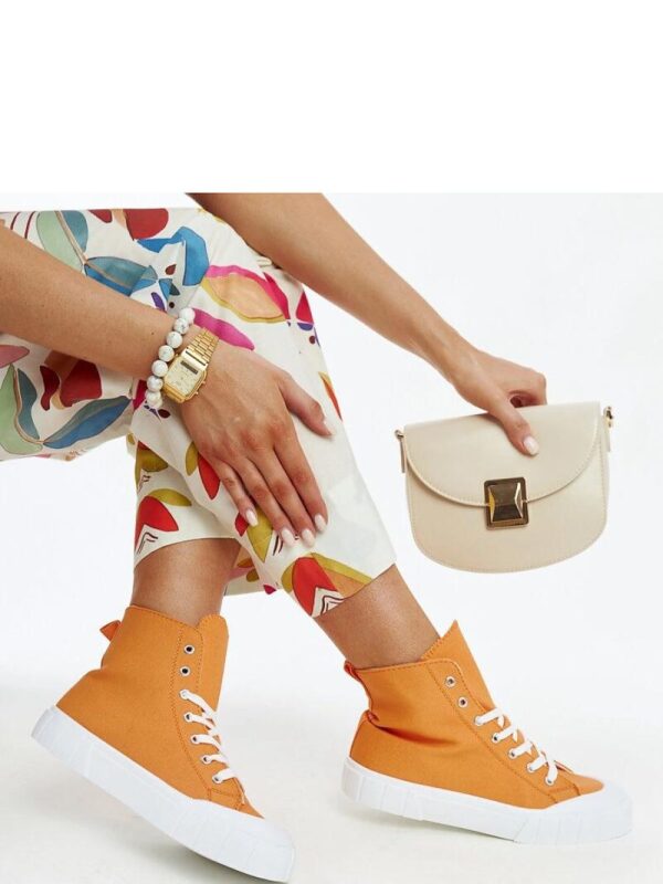 Pomarańczowe wysokie trampki Vinka - Solea