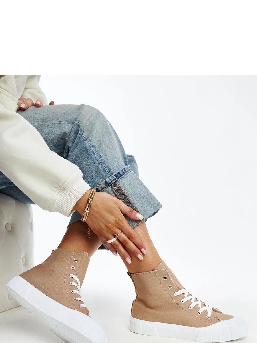 Brązowe wysokie trampki Vinka - Solea