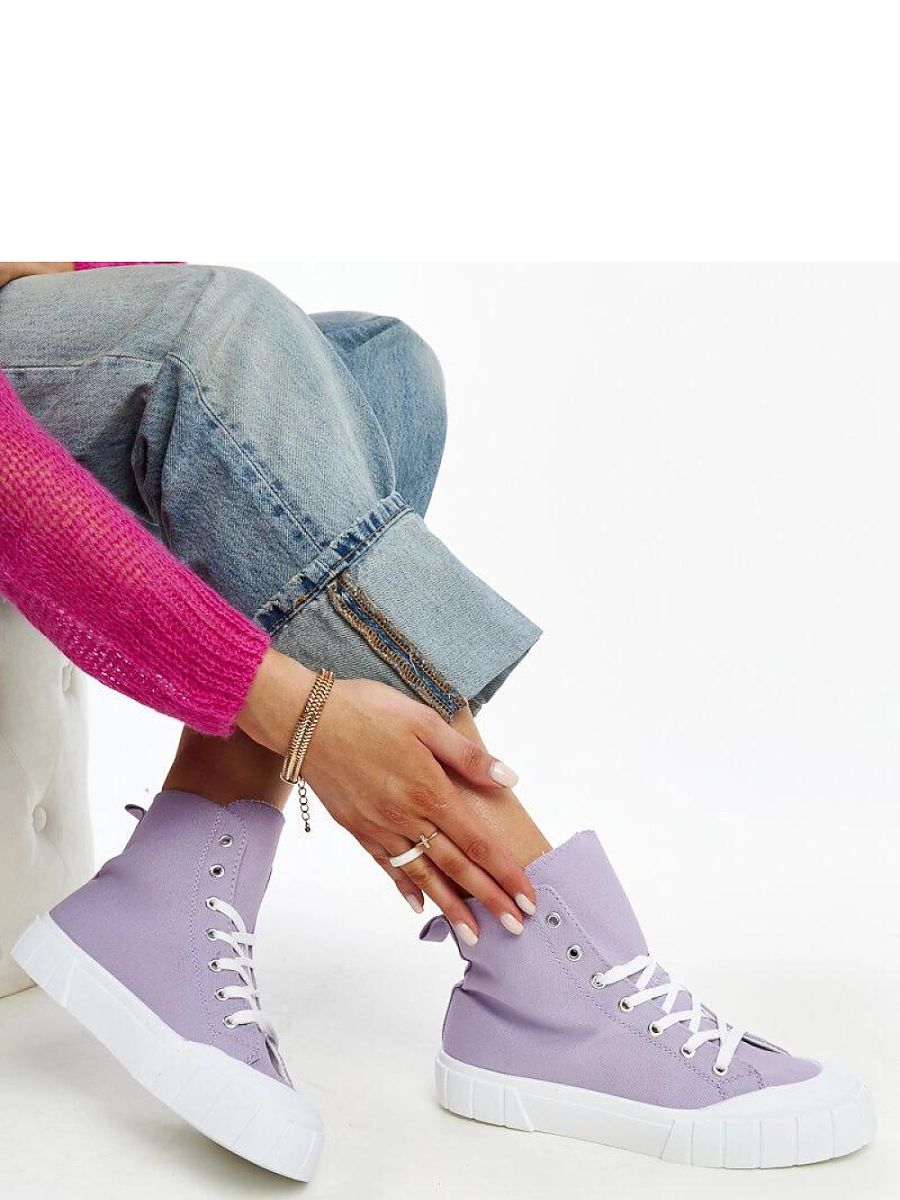 Fioletowe wysokie trampki Vinka - Solea - obrazek 2