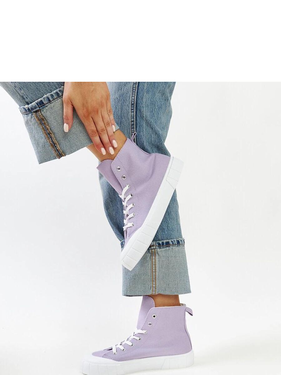 Fioletowe wysokie trampki Vinka - Solea - obrazek 3