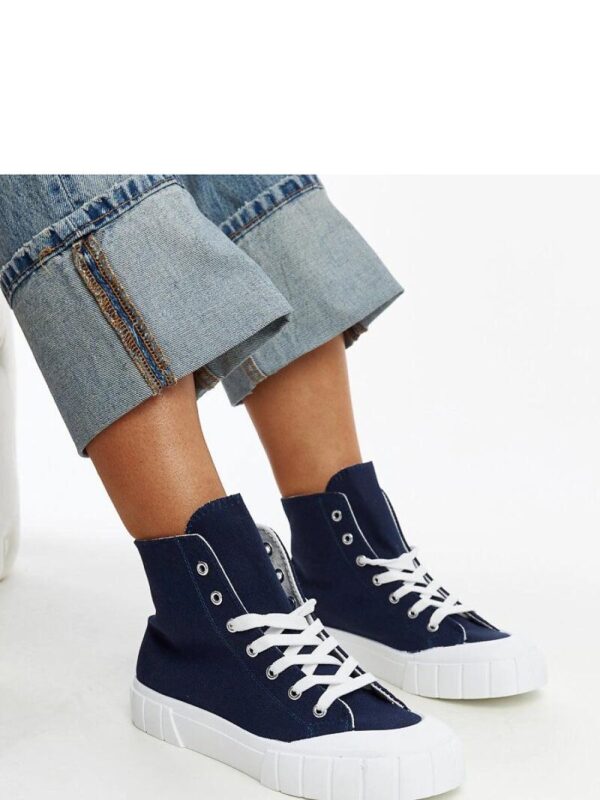 Granatowe wysokie trampki Vinka - Solea