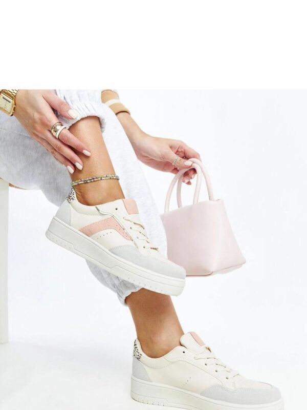 Białe sneakersy na platformie Walda - Solea