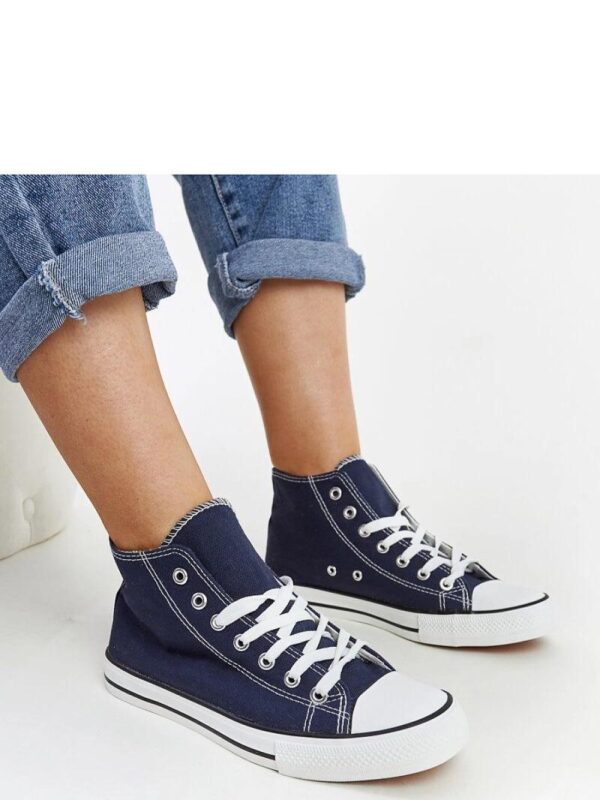 Granatowe wysokie trampki Eliska - Solea