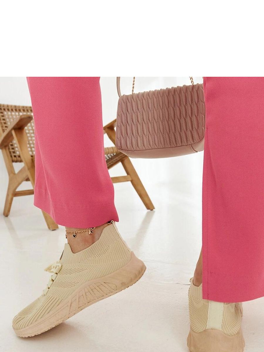 Beżowe materiałowe sneakersy Ornella - Solea - obrazek 4