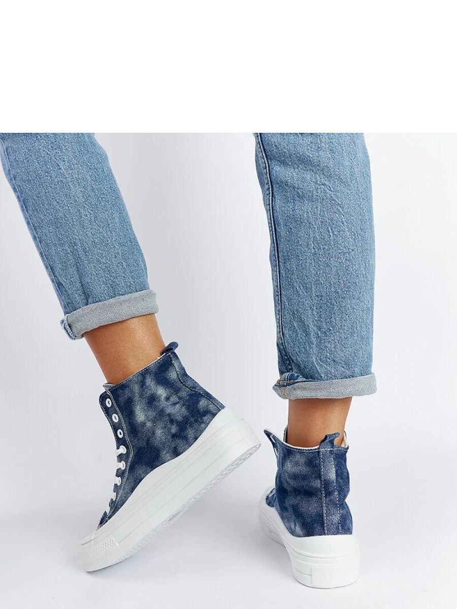 Granatowe trampki na platformie Vicente - Solea - obrazek 4