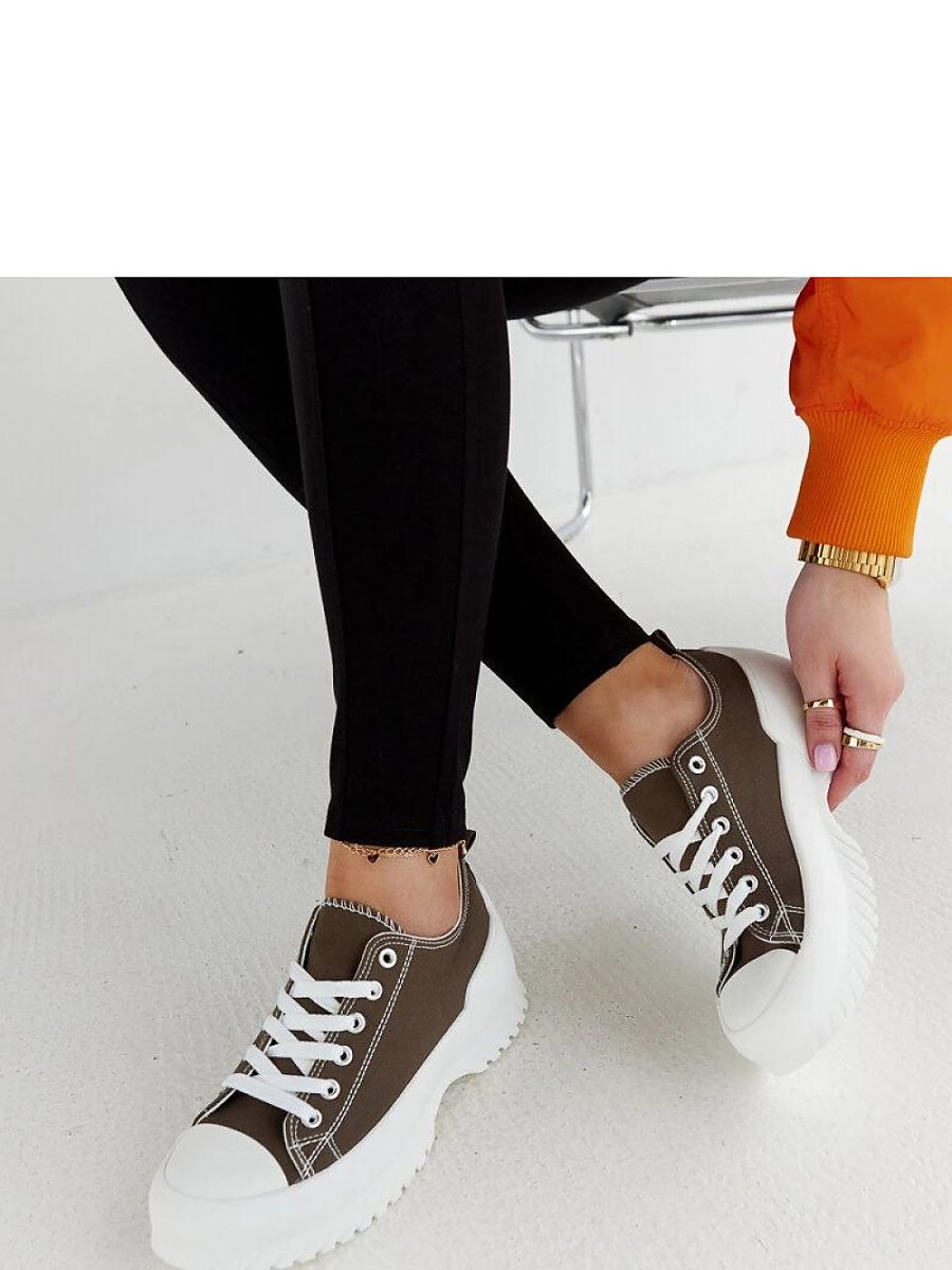 Zielone trampki na platformie Monteleone - Solea - obrazek 2