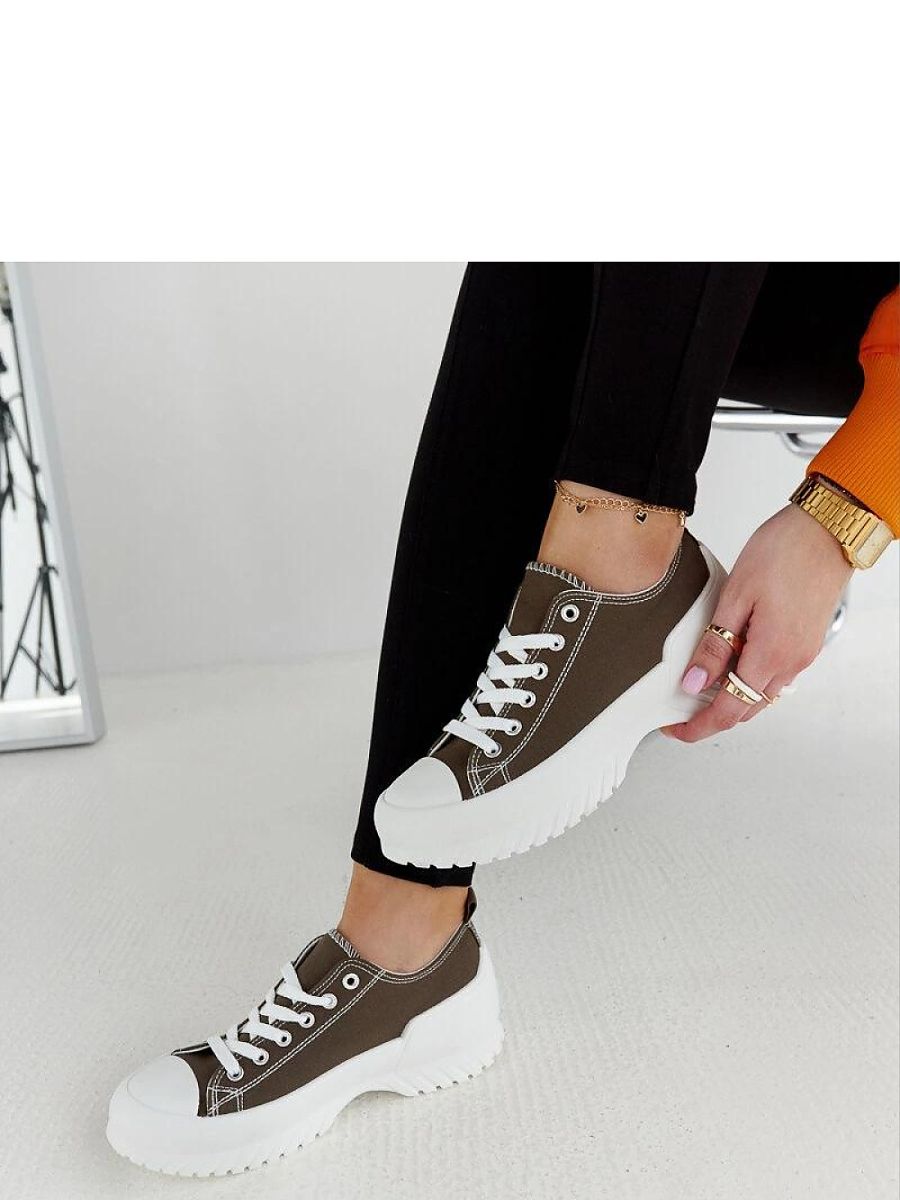 Zielone trampki na platformie Monteleone - Solea - obrazek 4