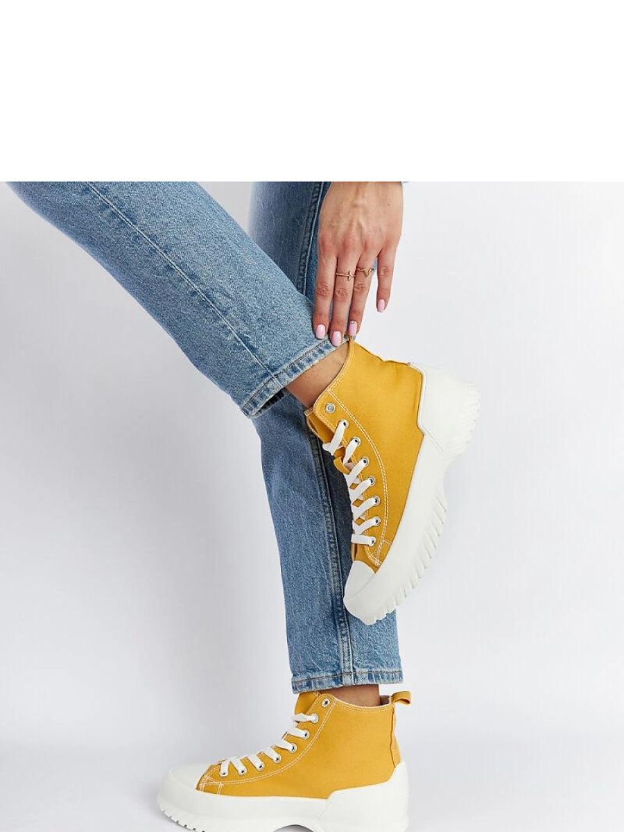 Żółte trampki za kostkę Ronchis - Solea - obrazek 3