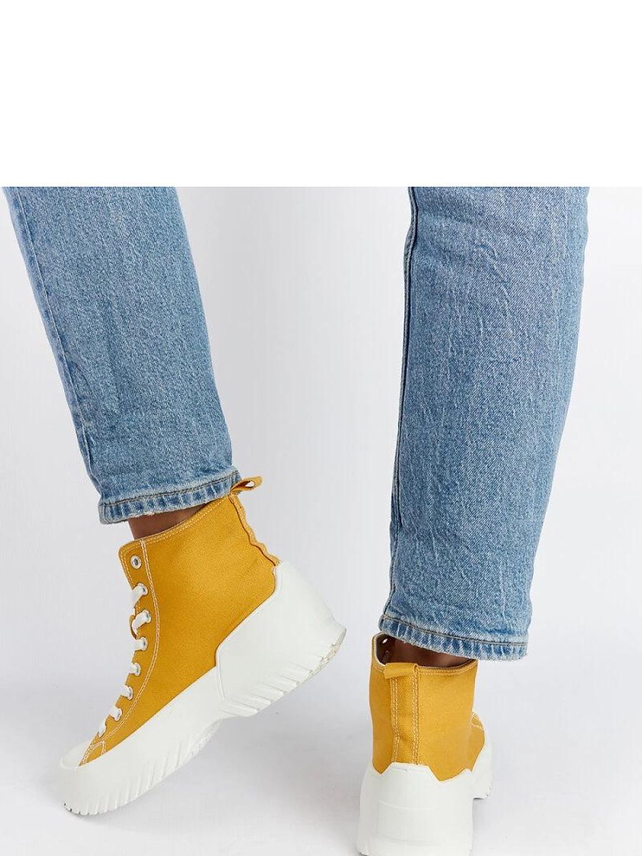 Żółte trampki za kostkę Ronchis - Solea - obrazek 5