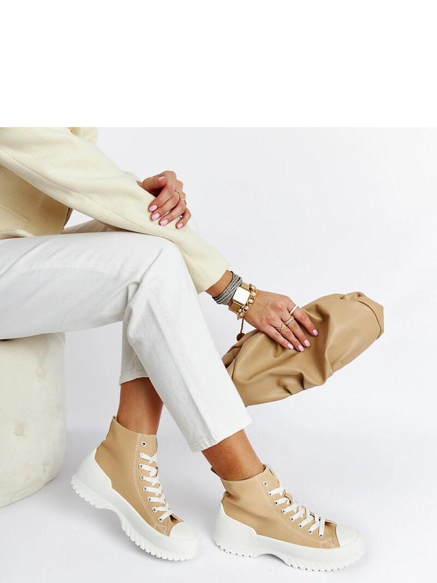 Beżowe trampki za kostkę Ronchis - Solea