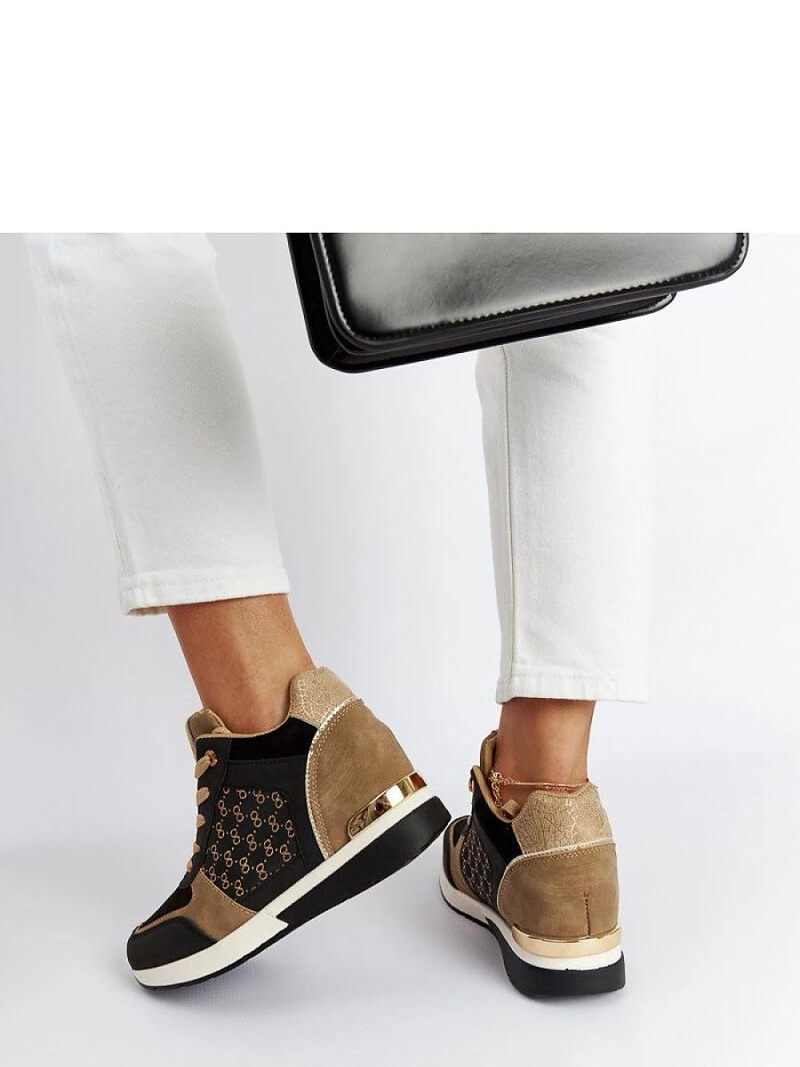 Czarne sneakersy na koturnie Chestnut - Solea - obrazek 2