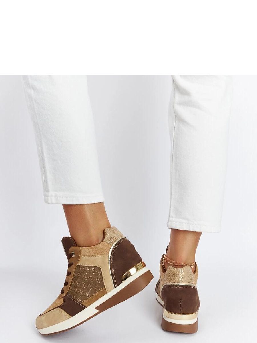 Brązowe sneakersy na koturnie Chestnut - Solea - obrazek 3