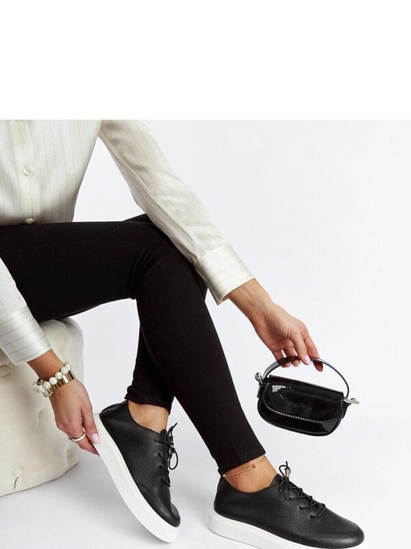 Czarne perforowane tenisówki Laytonville - Solea