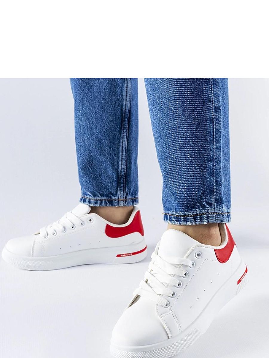 Biało-czerwone sneakersy Leland - Solea - obrazek 2